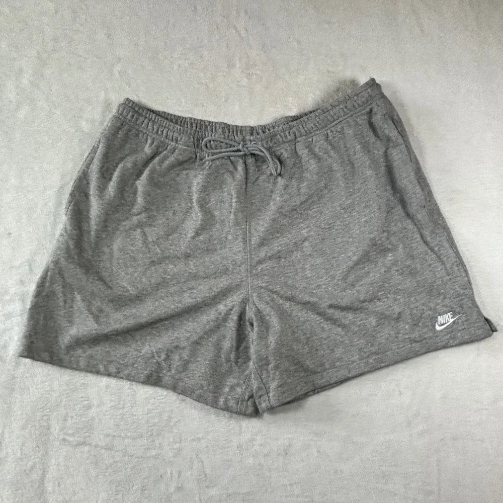 Nike Mens Sportswear Jersey Shorts Heather Gray XL Drawstring French Terry XL